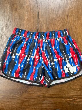 G-Star Men's Red Blue Black Patterned Swim Shorts